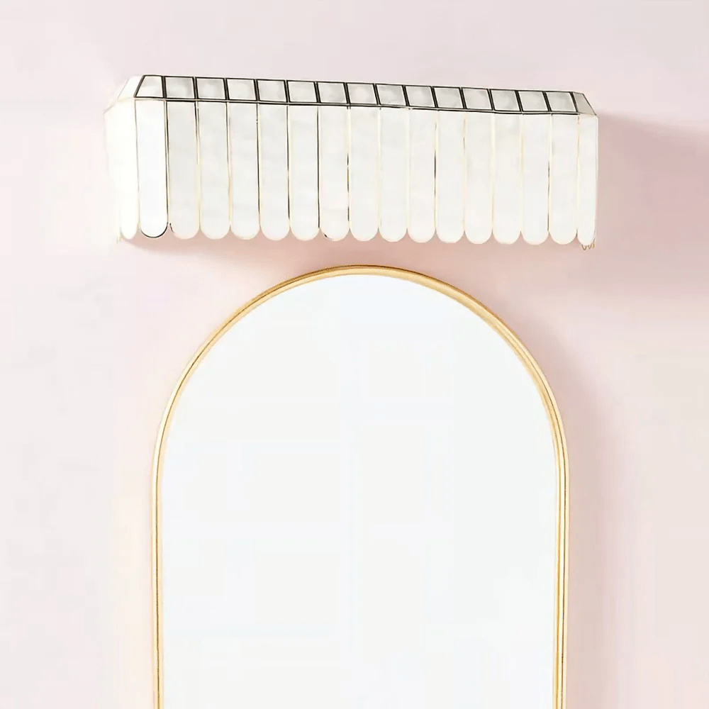 Aurelia Capiz Shell Wall Lamp by Bling Lighting Studio
