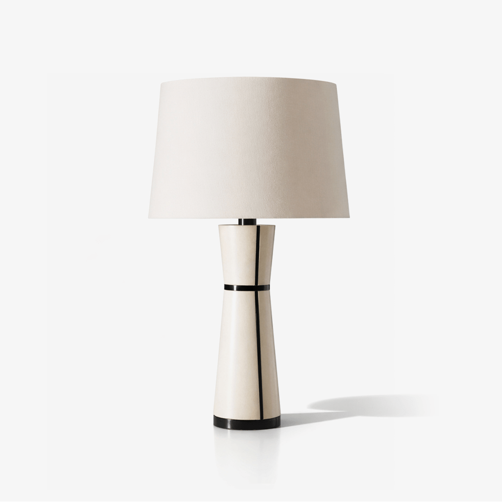 Luxe Leather Table Lamp by Bling Lighting Studio