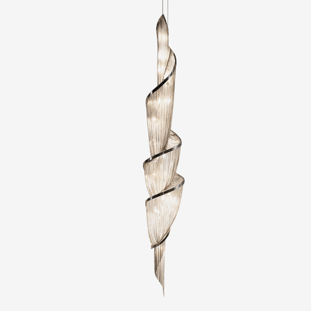 Twilight Spiral Chain Chandelier by Bling Lighting Studio