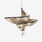 Spiral Elegance Chain Chandelier by Bling Lighting Studio