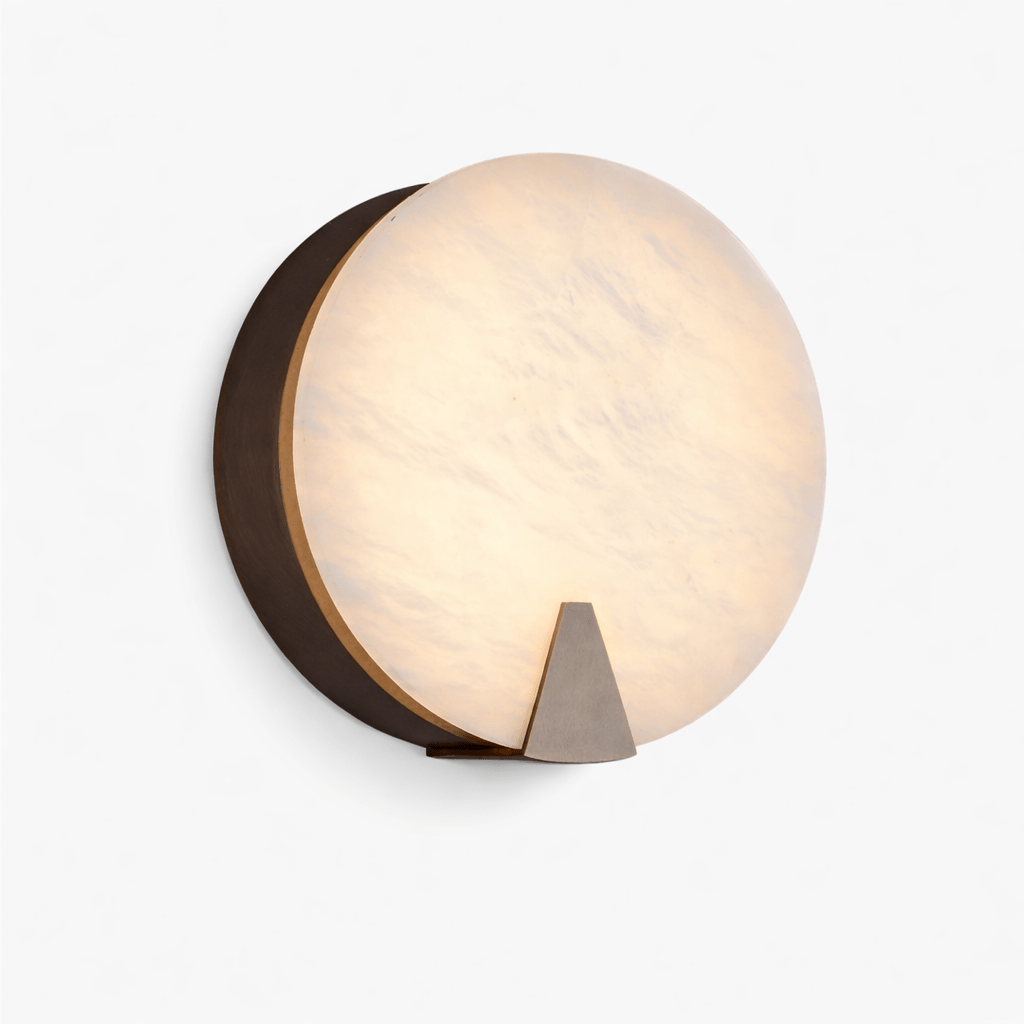 Solaris Halo Alabaster Wall Light by Bling Lighting Studio