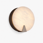 Solaris Halo Alabaster Wall Light by Bling Lighting Studio