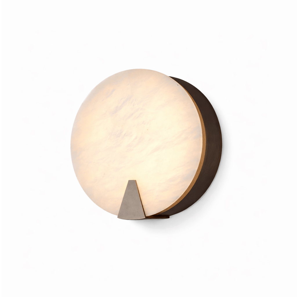 Solaris Halo Alabaster Wall Light by Bling Lighting Studio