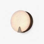 Solaris Halo Alabaster Wall Light by Bling Lighting Studio