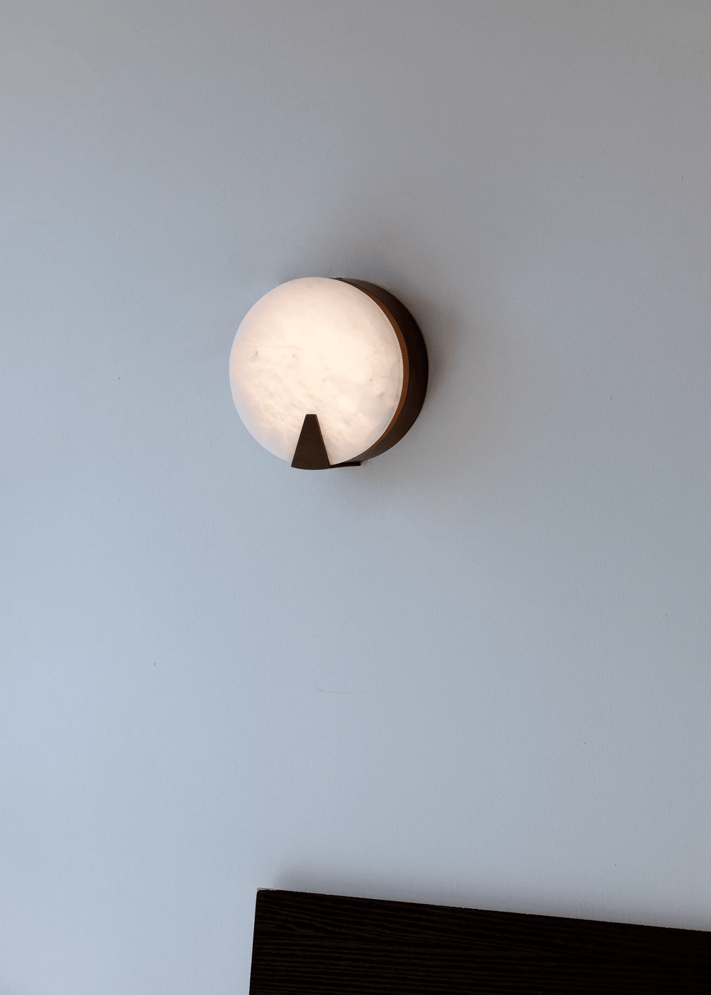 Solaris Halo Alabaster Wall Light by Bling Lighting Studio