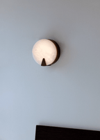 Solaris Halo Alabaster Wall Light by Bling Lighting Studio