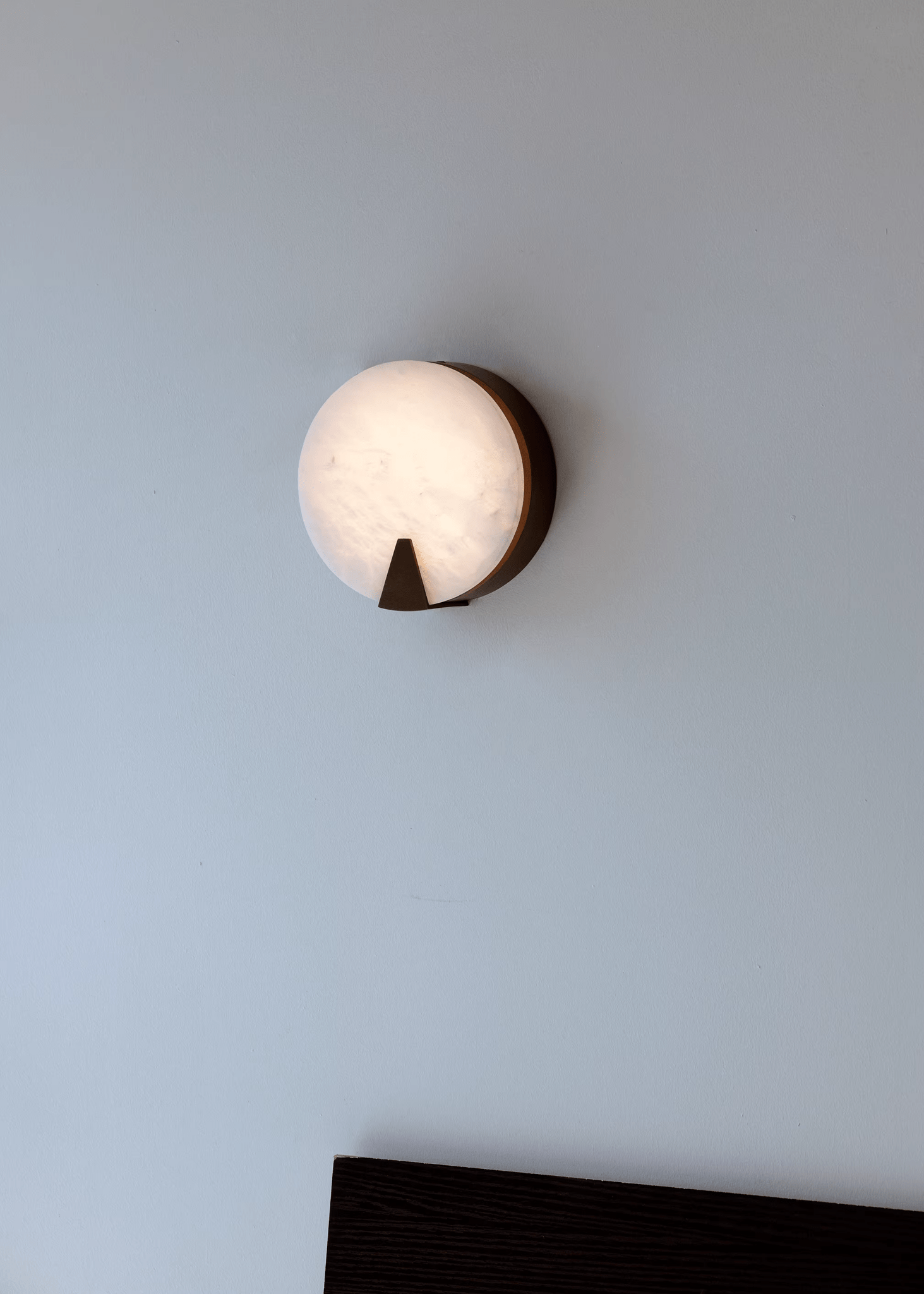 Solaris Halo Alabaster Wall Light by Bling Lighting Studio