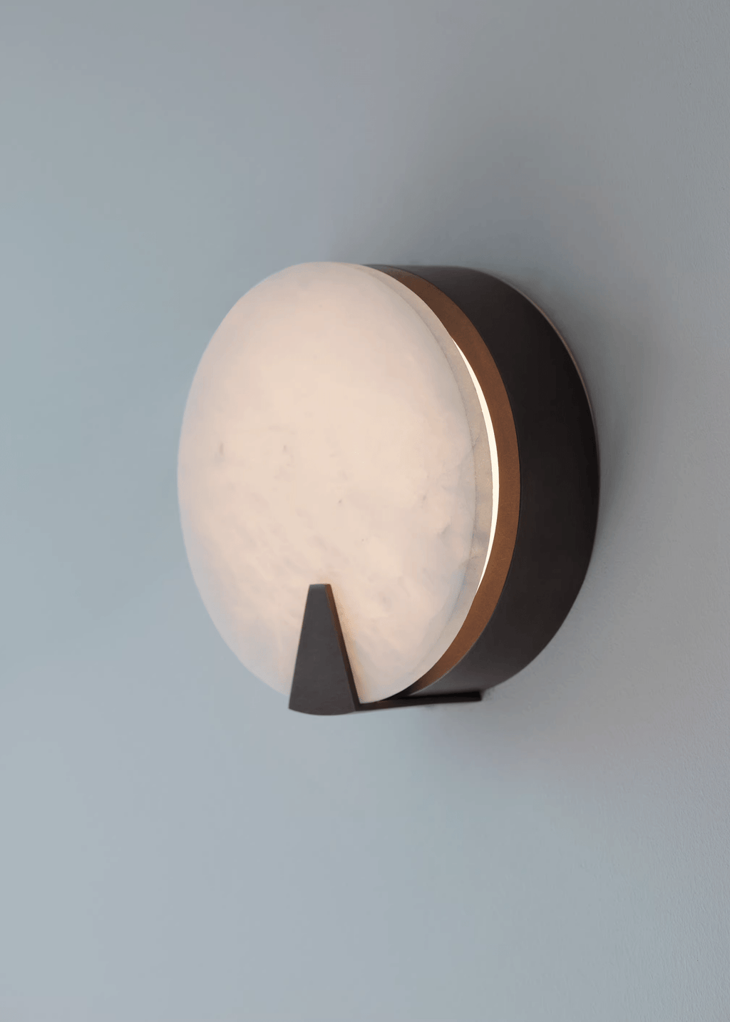 Solaris Halo Alabaster Wall Light by Bling Lighting Studio