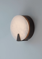 Solaris Halo Alabaster Wall Light by Bling Lighting Studio