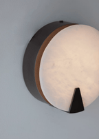 Solaris Halo Alabaster Wall Light by Bling Lighting Studio