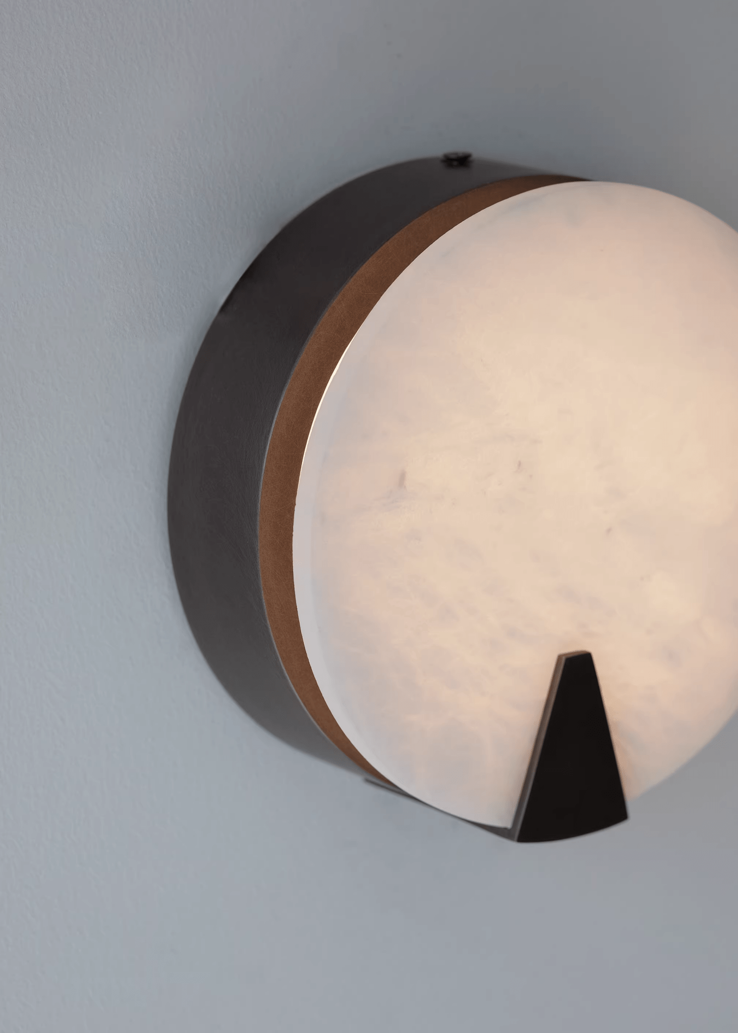 Solaris Halo Alabaster Wall Light by Bling Lighting Studio