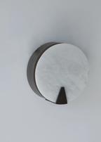 Solaris Halo Alabaster Wall Light by Bling Lighting Studio