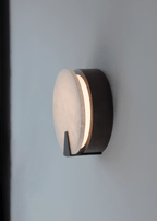 Solaris Halo Alabaster Wall Light by Bling Lighting Studio