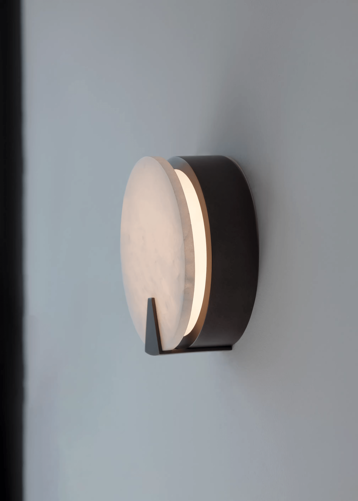 Solaris Halo Alabaster Wall Light by Bling Lighting Studio