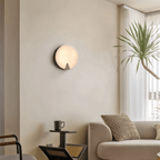 Solaris Halo Alabaster Wall Light by Bling Lighting Studio