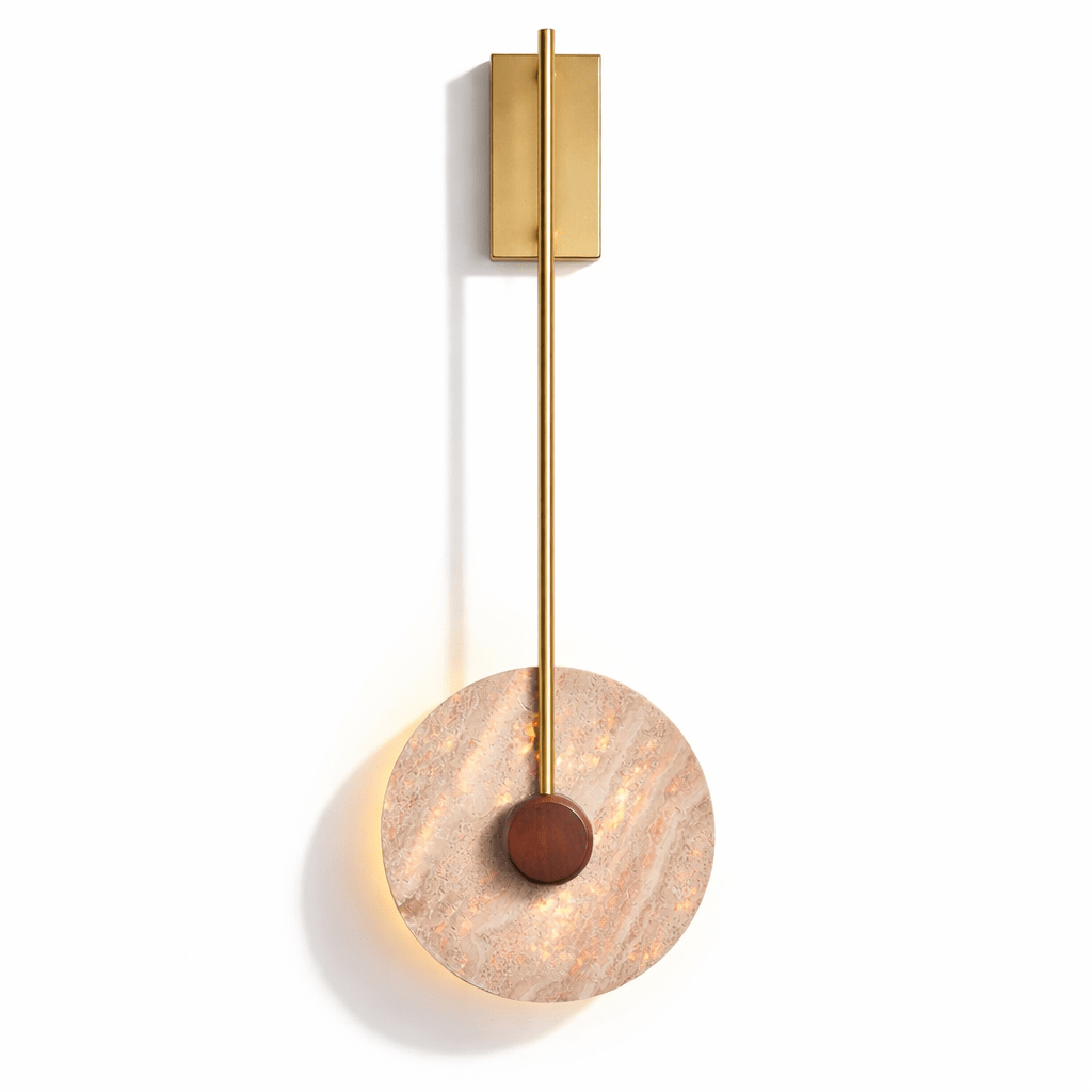Veil Travertine Wall Lamp by Bling Lighting Studio