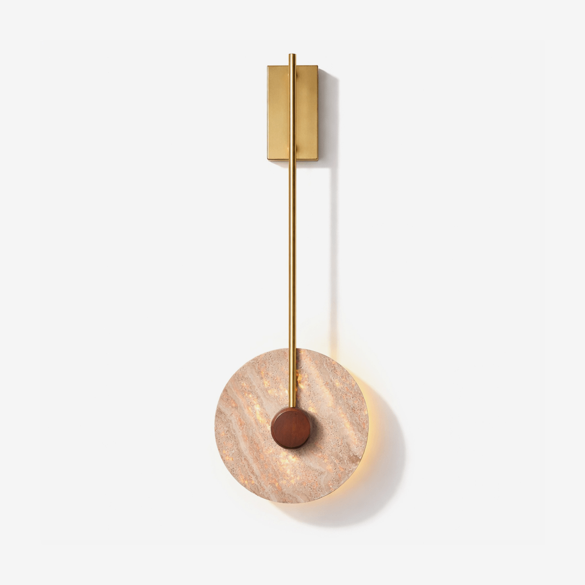 Veil Travertine Wall Lamp by Bling Lighting Studio