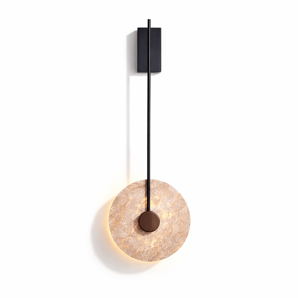 Veil Travertine Wall Lamp by Bling Lighting Studio
