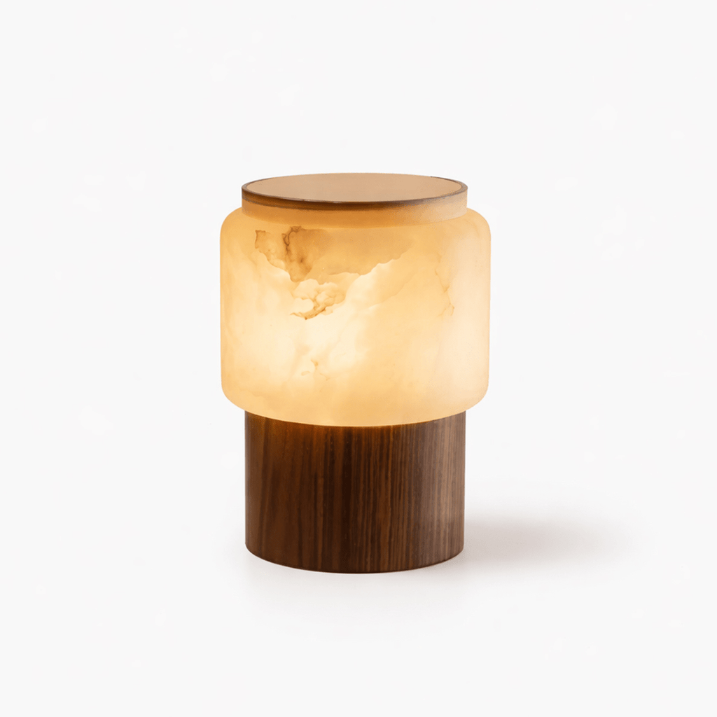 Luma Core Alabaster Table Lamp by Bling Lighting Studio