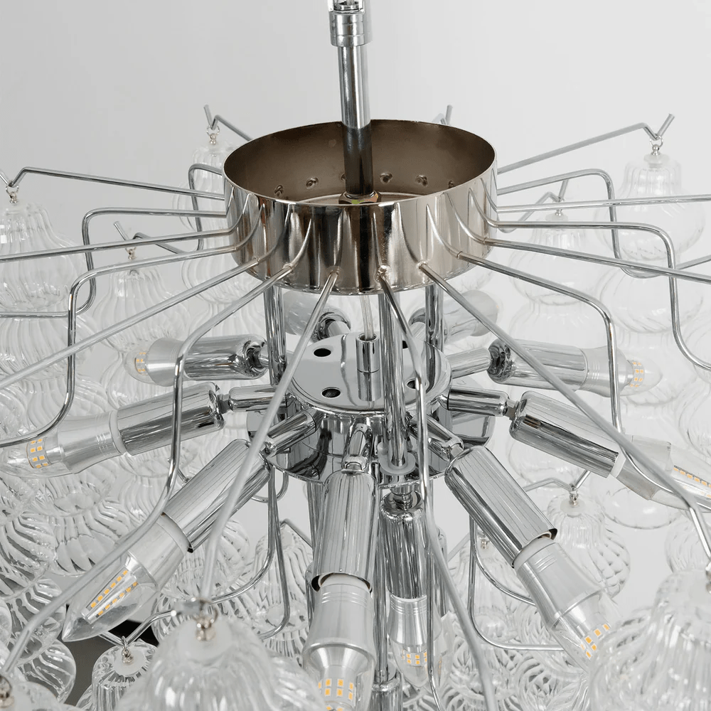 Ripple Murano Glass Column Chandelier by Bling Lighting Studio