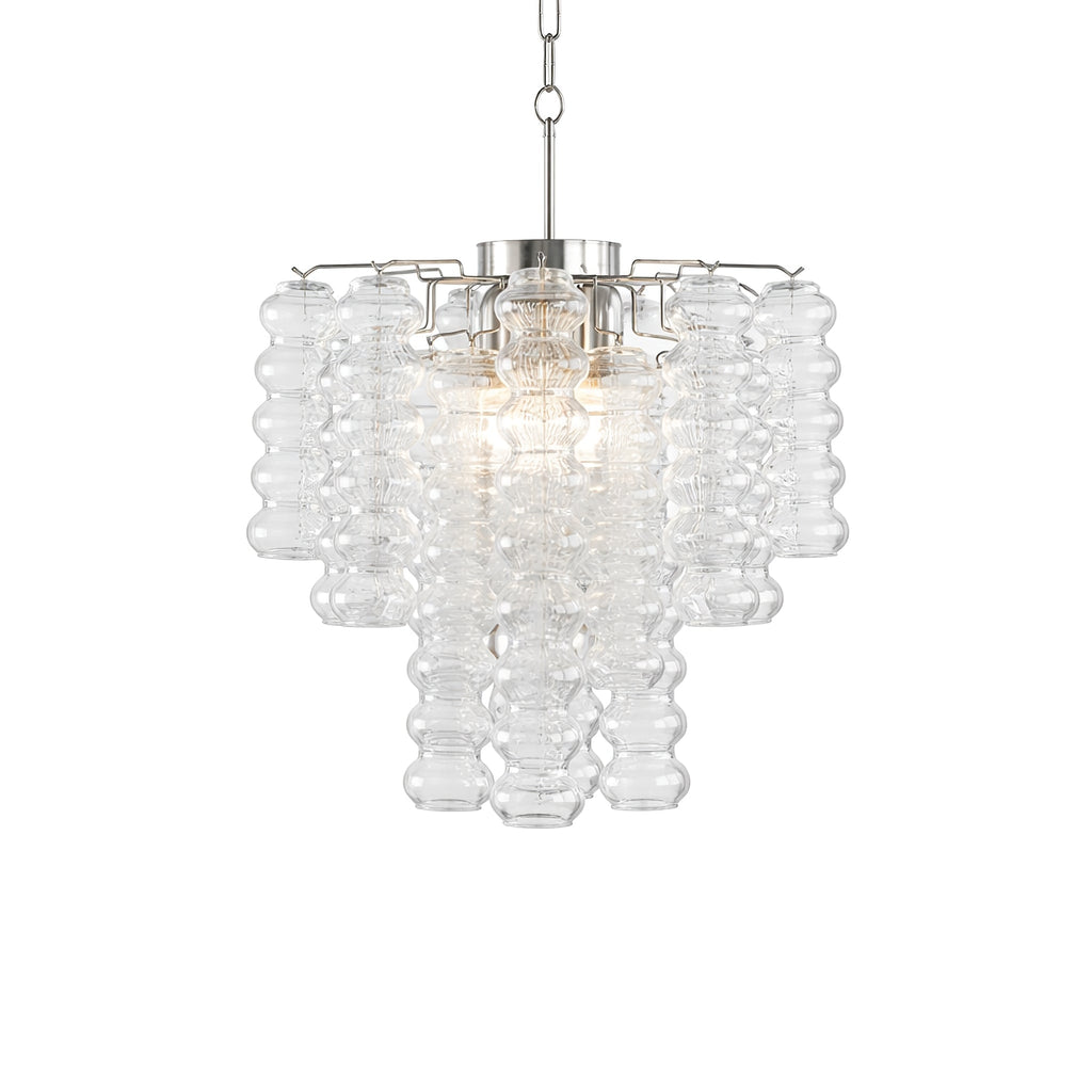 Ripple Murano Glass Column Chandelier by Bling Lighting Studio