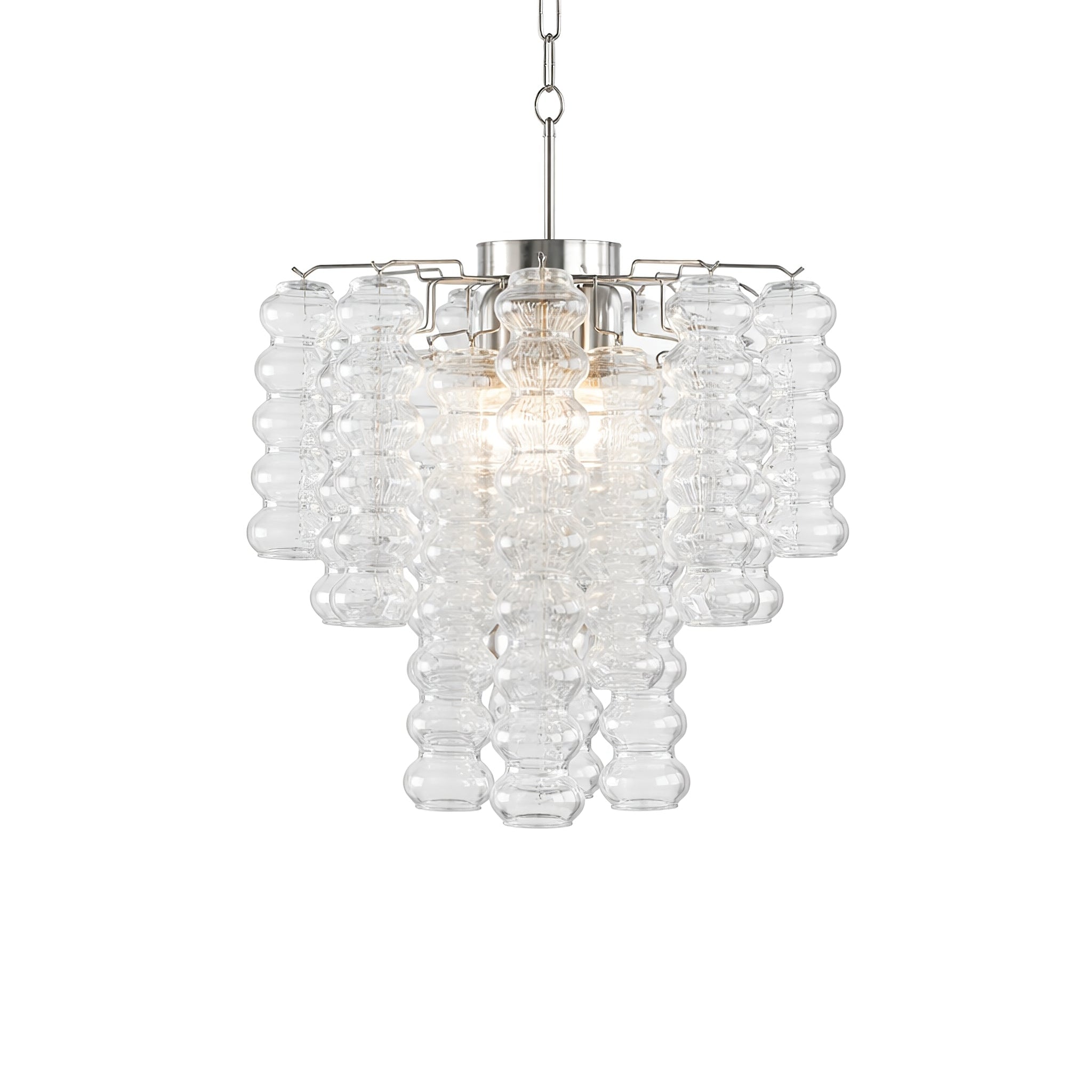 Ripple Murano Glass Column Chandelier by Bling Lighting Studio
