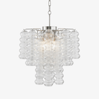 Ripple Murano Glass Column Chandelier by Bling Lighting Studio
