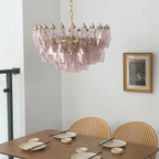 Facet Murano Glass Bloom Chandelier by Bling Lighting Studio