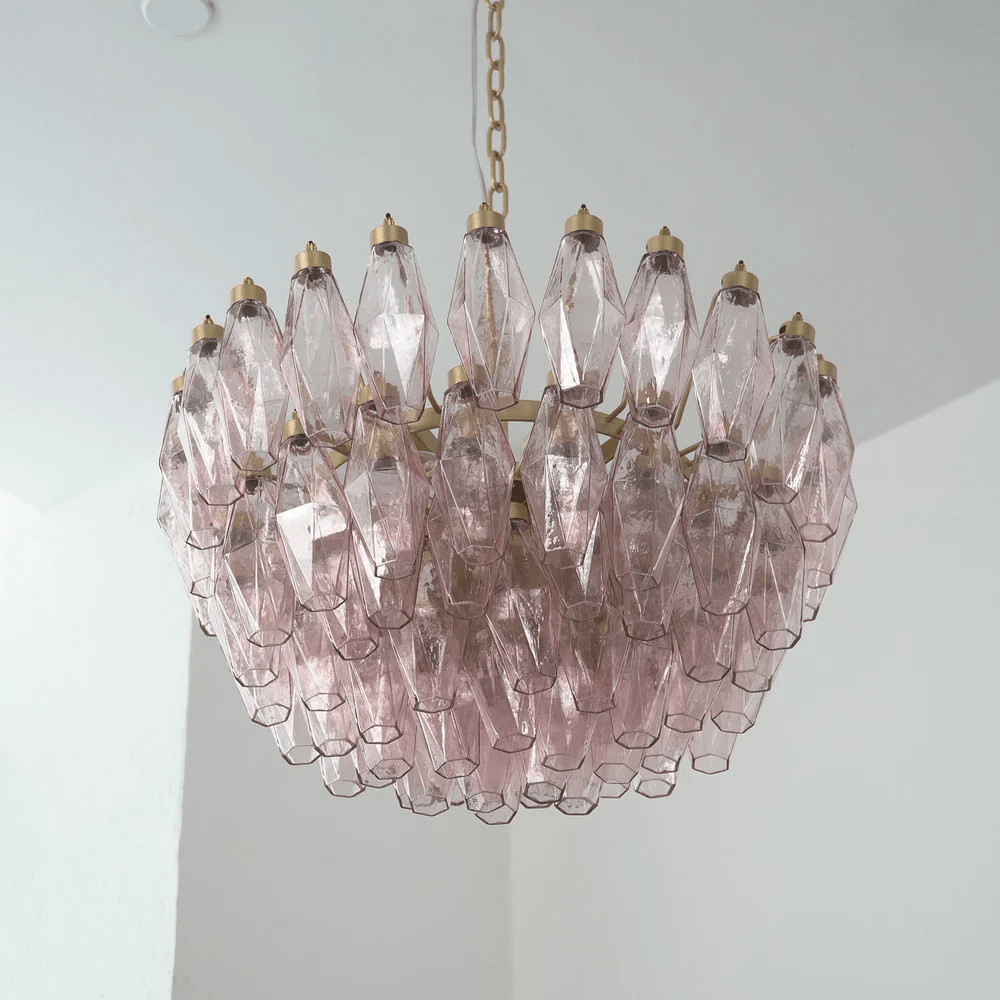 Facet Murano Glass Bloom Chandelier by Bling Lighting Studio