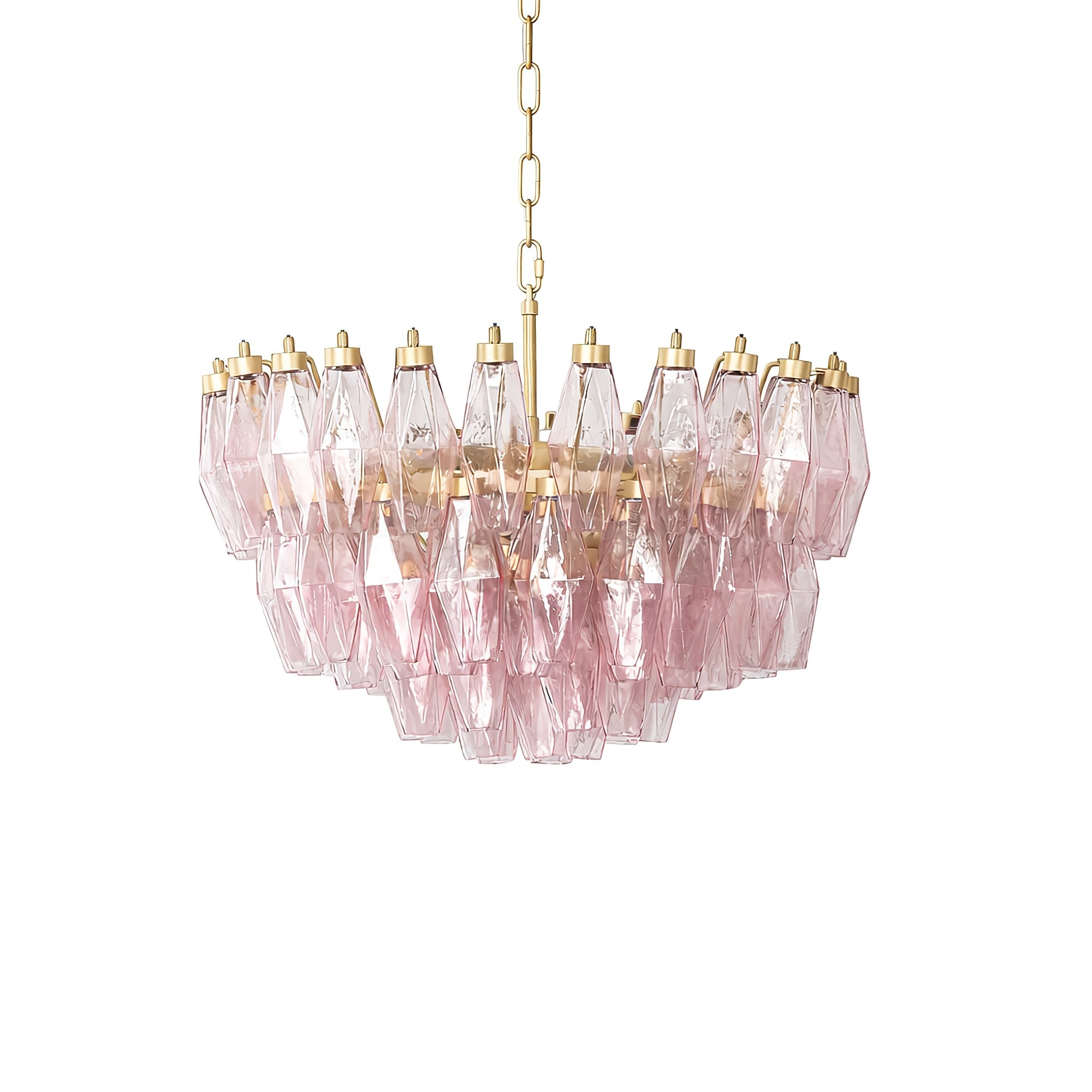 Facet Murano Glass Bloom Chandelier by Bling Lighting Studio