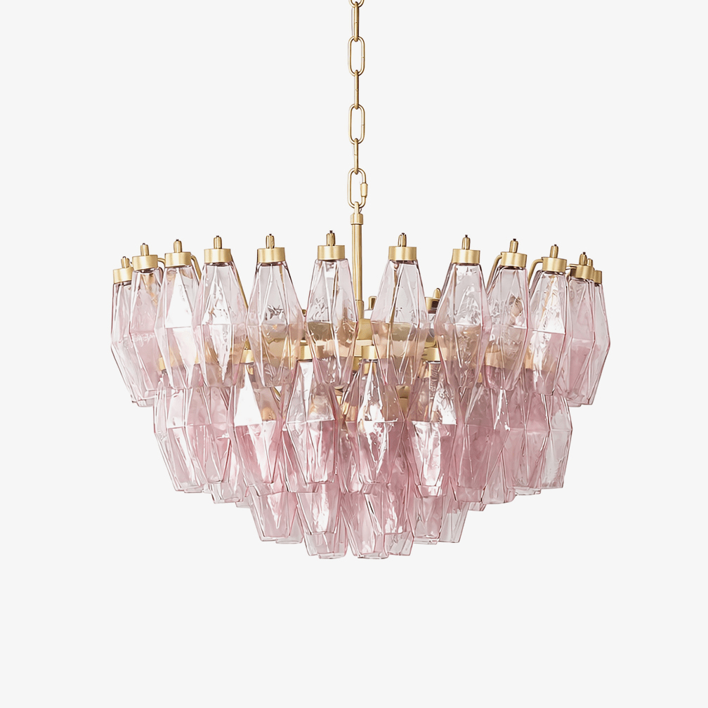 Facet Murano Glass Bloom Chandelier by Bling Lighting Studio