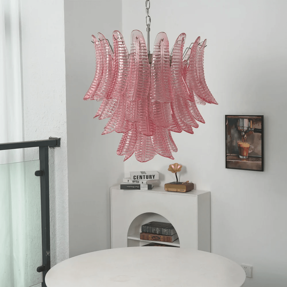 Petaline Murano Glass Prism Chandelier by Bling Lighting Studio