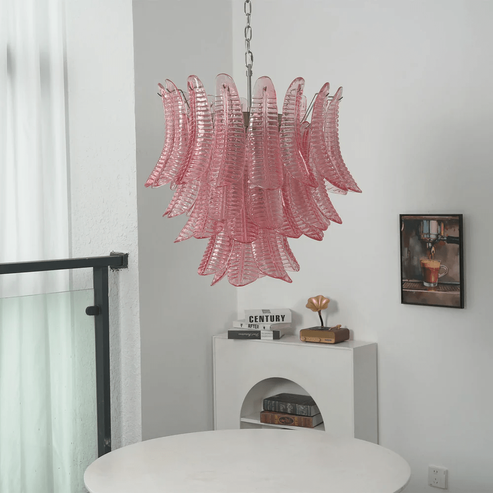 Petaline Murano Glass Prism Chandelier by Bling Lighting Studio