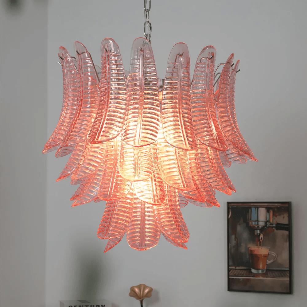Petaline Murano Glass Prism Chandelier by Bling Lighting Studio