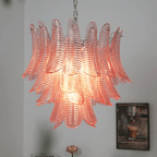 Petaline Murano Glass Prism Chandelier by Bling Lighting Studio
