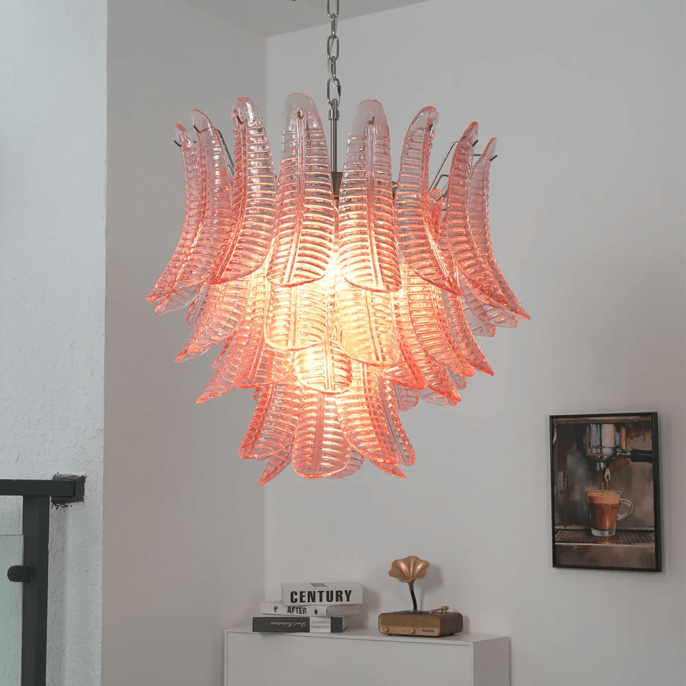 Petaline Murano Glass Prism Chandelier by Bling Lighting Studio