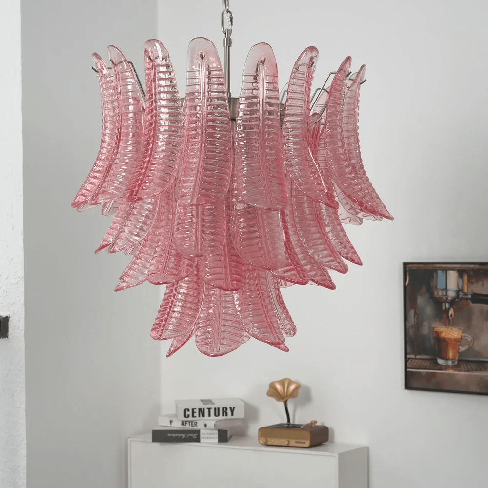 Petaline Murano Glass Prism Chandelier by Bling Lighting Studio