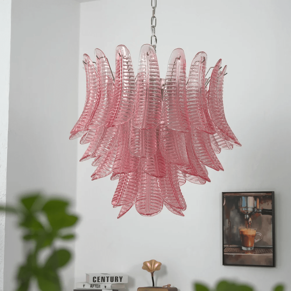 Petaline Murano Glass Prism Chandelier by Bling Lighting Studio