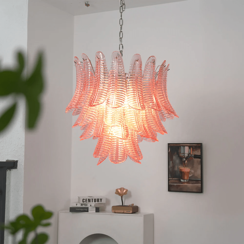 Petaline Murano Glass Prism Chandelier by Bling Lighting Studio