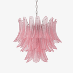 Petaline Murano Glass Prism Chandelier by Bling Lighting Studio