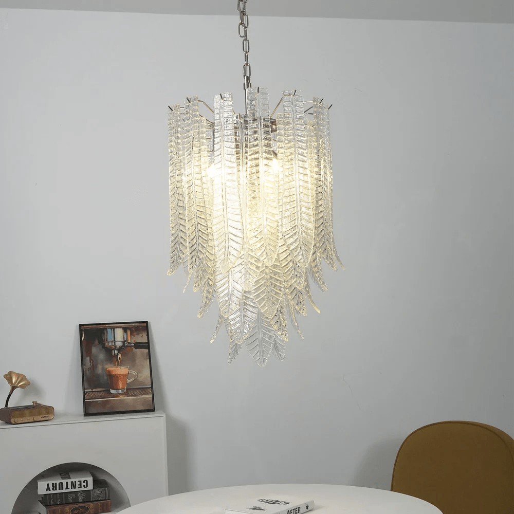 Silvae Veil Murano Glass Chandelier by Bling Lighting Studio
