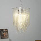 Silvae Veil Murano Glass Chandelier by Bling Lighting Studio