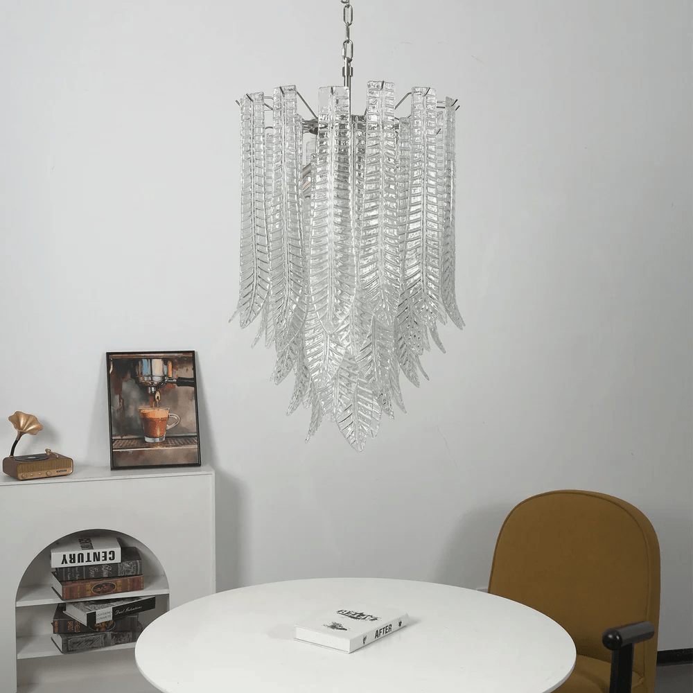 Silvae Veil Murano Glass Chandelier by Bling Lighting Studio
