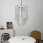 Silvae Veil Murano Glass Chandelier by Bling Lighting Studio