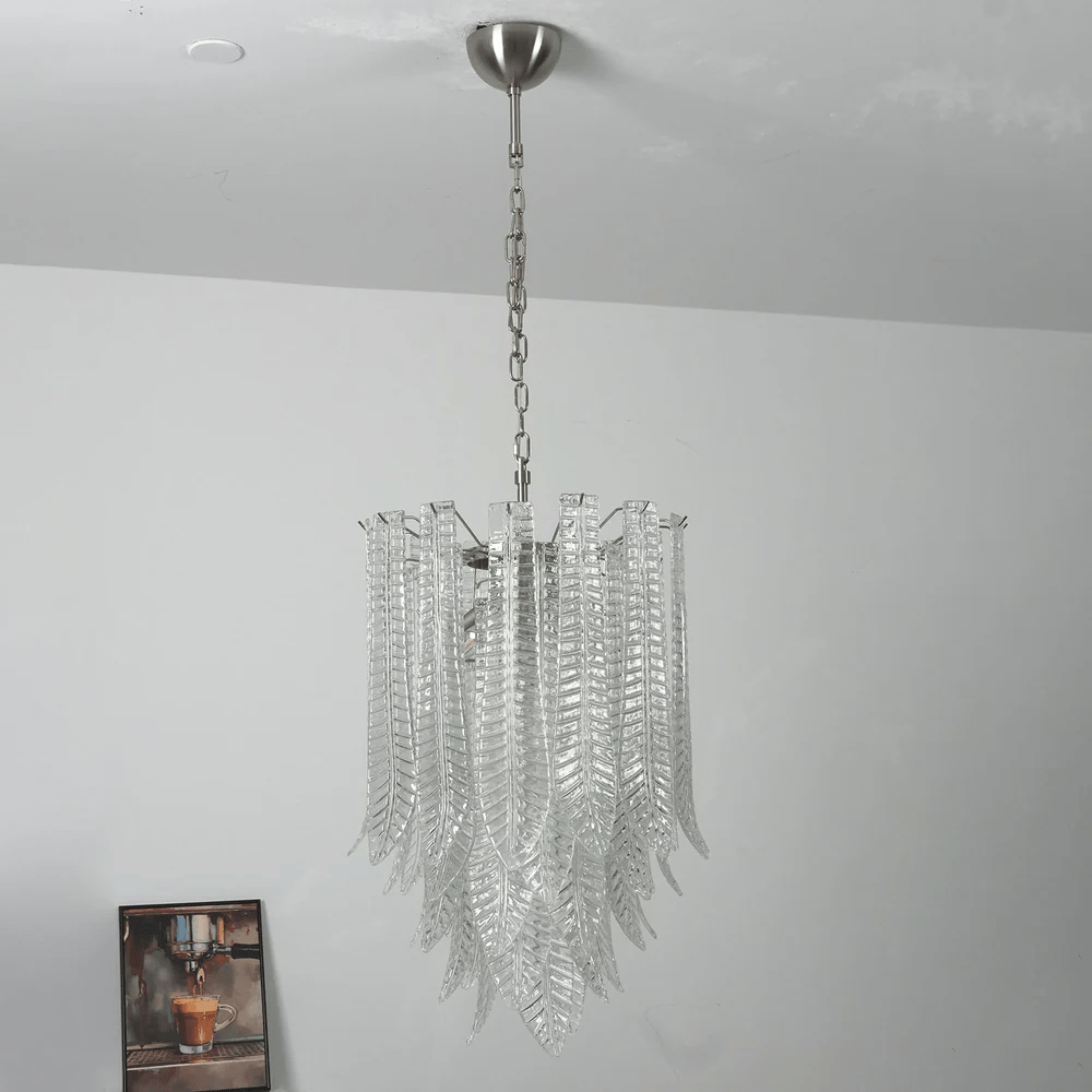 Silvae Veil Murano Glass Chandelier by Bling Lighting Studio