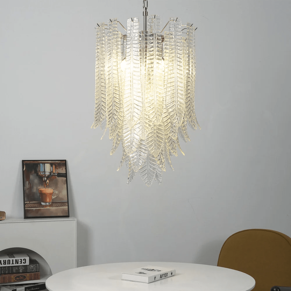 Silvae Veil Murano Glass Chandelier by Bling Lighting Studio