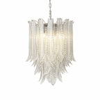 Silvae Veil Murano Glass Chandelier by Bling Lighting Studio