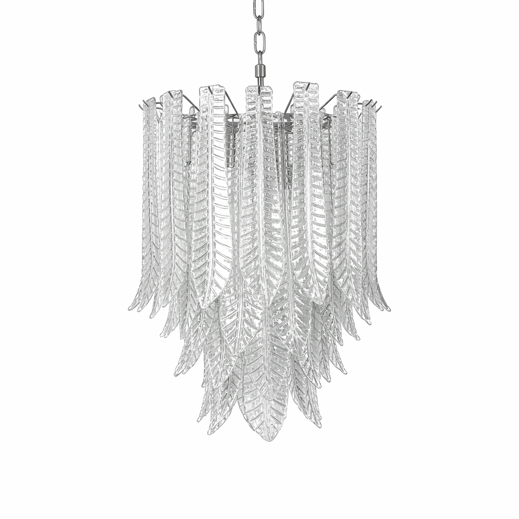 Silvae Veil Murano Glass Chandelier by Bling Lighting Studio