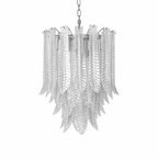 Silvae Veil Murano Glass Chandelier by Bling Lighting Studio