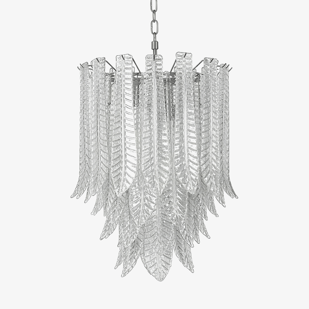 Silvae Veil Murano Glass Chandelier by Bling Lighting Studio